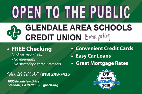 OPEN TO THE PUBLIC! Once again, voted CV Weekly's FINEST credit union!