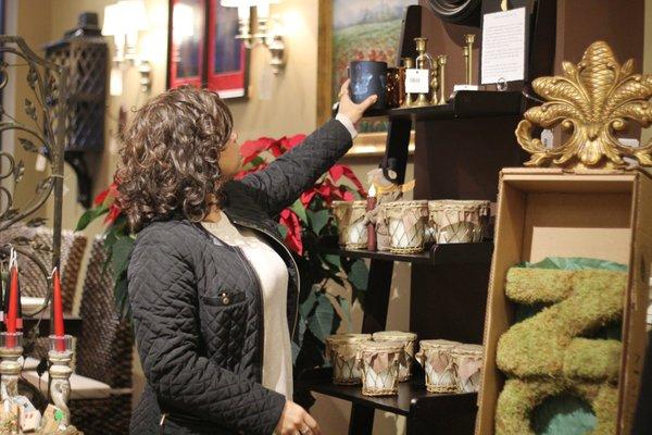 Shopper at Harmony.  Gifts accessory shopping.