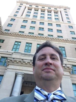 Bill Powers at Buncombe County Courthouse Asheville NC