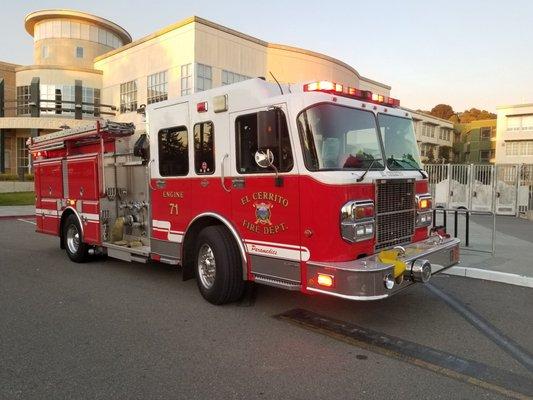 Engine 71 on a fire alarm