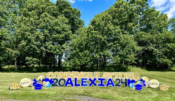 Celebrate graduation with a yard sign, either on the day of or at the summer party. We have you covered for any occasion!