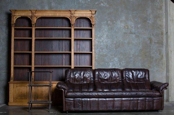 An English open face bookcase in Oak