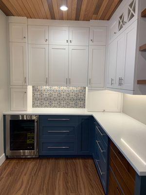 Kitchen cabinets.