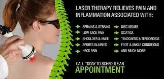 Laser therapy helps inflammation, Pacific Bay Health Center, Santa Monica, California, United States