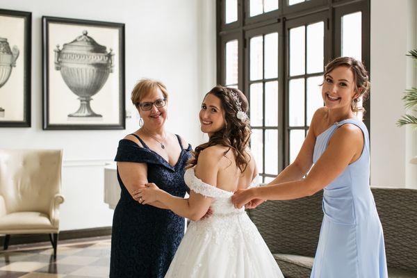 All three dresses were fitted at Zatsarinafashion.