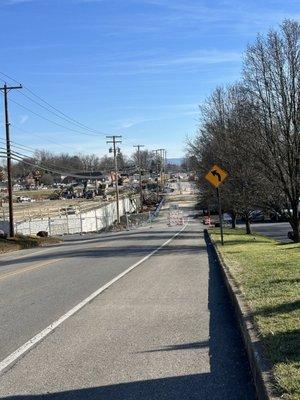 The road closure