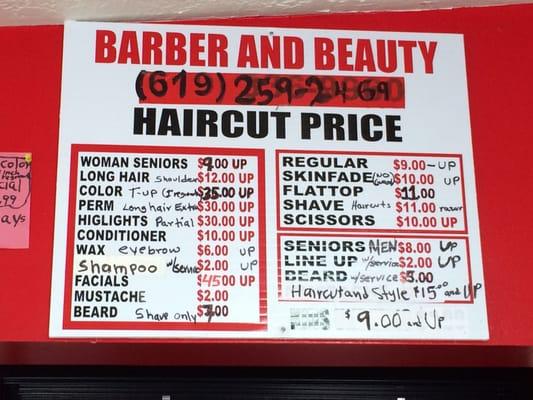 Prices vary but this is a basic of what they offer