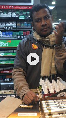 The man that refused me service after he took my money!! If I can upload his video I will!!