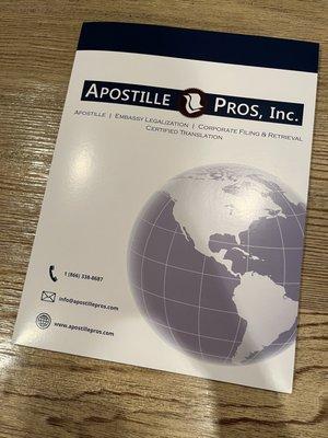 Apostille Document Folder