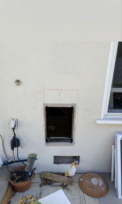 Doggy door installation