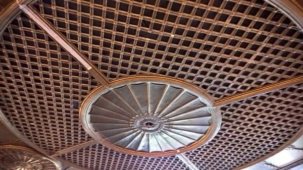 The ceiling tells the story of the loft's history as a theatre!