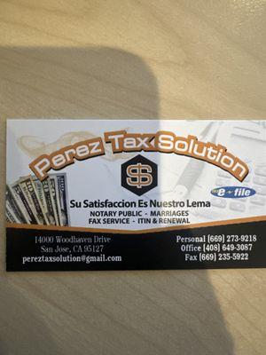 Perez Tax Solution