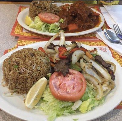 We've got Combination Steak Platter and The Oxtail platter consist of oxtail, rice & salad.