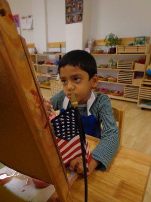 Patriotic art class to explore colors and flags