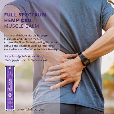 FULL SPECTRUM HEMP CBD MUSCLE BALM at Chilyo.com