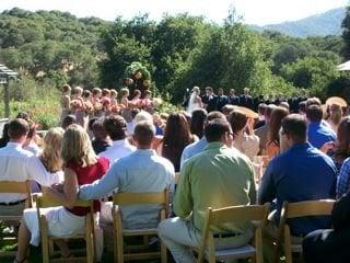 Providing sound and music for wedding ceremony at Holman Ranch, Carmel, CA