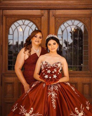 Quinceañera and mom of quinceañera full glam