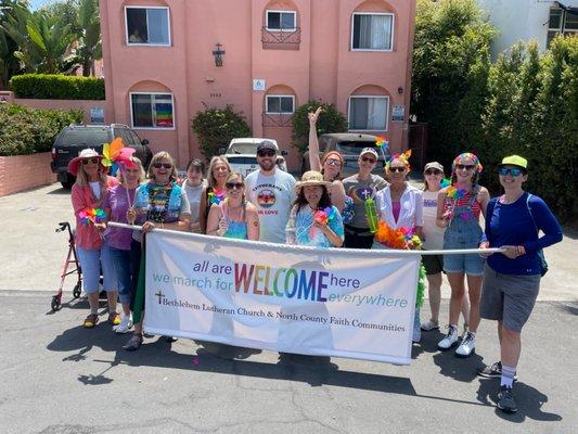 Marching in the SD Pride Parade 2022