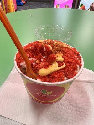 Elote with Hot Cheetos