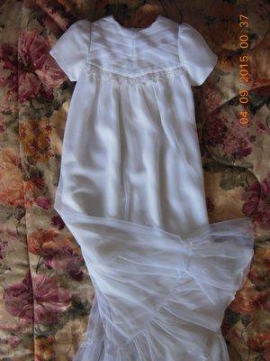 christening gown made from wedding dress