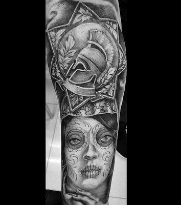 Arm sleeve by Marcos Magnolia Tattoo Corona