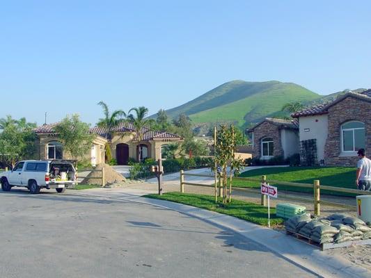 Tract homes in Norco