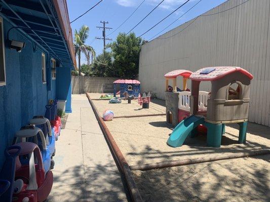 a small play area for the kids always supervised but give it a month or less and new equipment will be added for the kids but safe fun