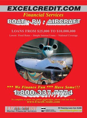 Boat - Motorhome - Aircraft Financing