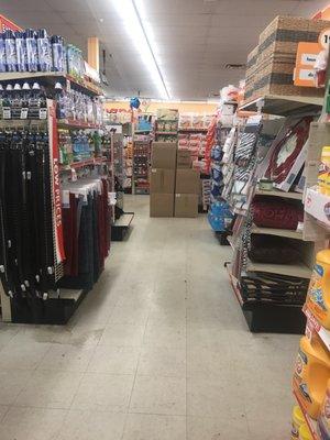 Boxes in the aisles.I'm sure that's a hazard