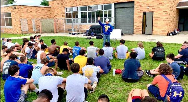 Lecture for East Meadow High School Football Team