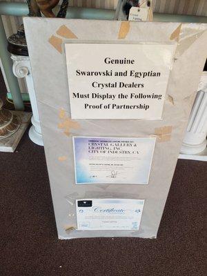 Swarovski and egyptian crystal dealer