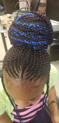 Cornrows ponytails