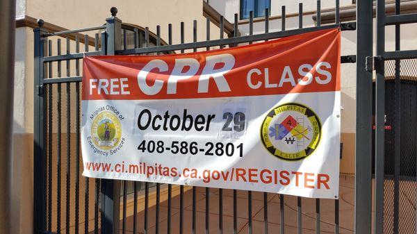 CPR class at the fire station