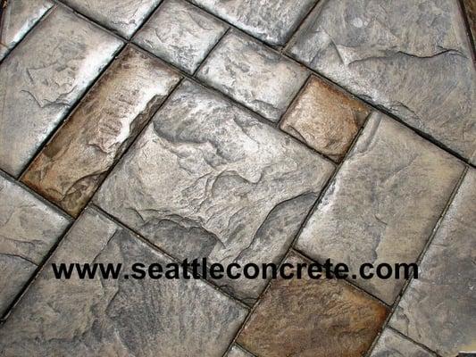 Grande ashler slate - stamped concrete