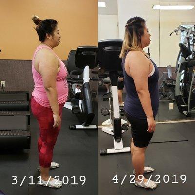 My progress! Ecstatic to share how hard work can change you in a month!