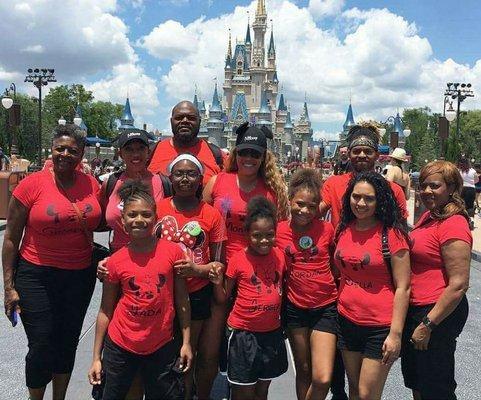 Custom family reunion tees at Disneyland!