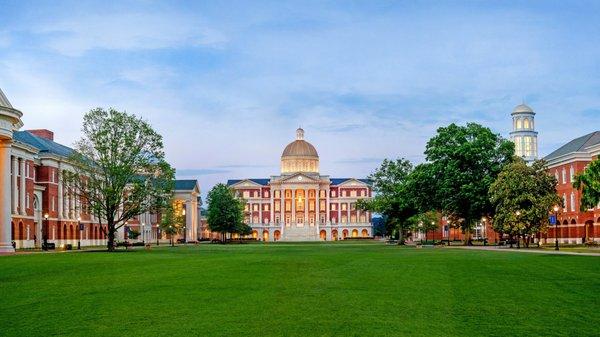 Christopher Newport Hall is the "crown jewel" of the Great Lawn at Christopher Newport University.