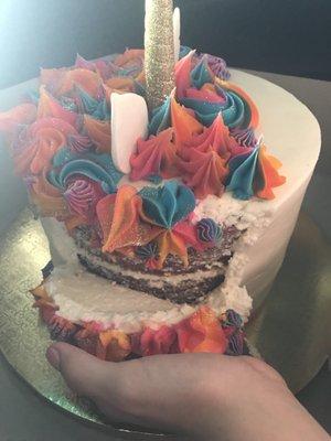 Bad quality unicorn cake