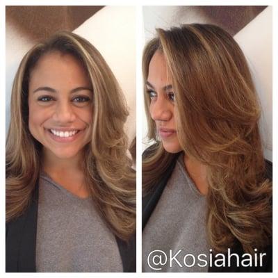 Balayage highlights cut and a blowdry by Kosia