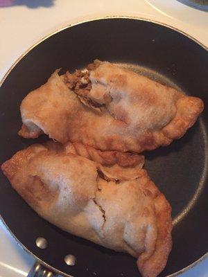 This is what the empanadas looked like. Worst part... They are $1.99 where most places that have good empanadas are only $1.50.