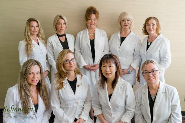 Copyright, Schenden's Medical Spa, 2018 - Our Aesthetician Team!