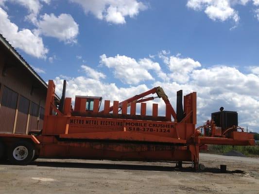 Metro Metal Recycling auto crushing unit.