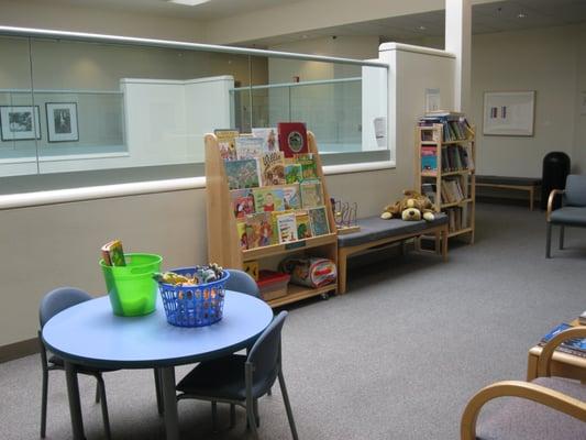 Upstairs lobby also has plenty of toys for kids while waiting.