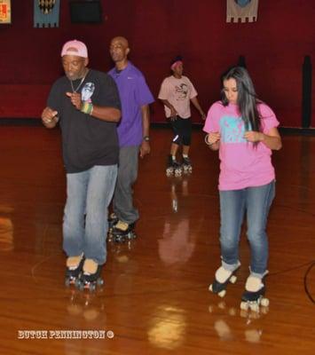 Rich Humphrey teaching students of all abilities how to Roller Dance. He makes learning fun, breaking down moves step by step.