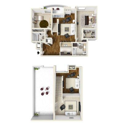 Floor Plan B - 2 Bedroom Penthouse