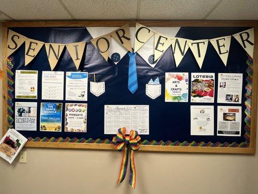 Very decorated bulletin board!