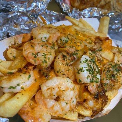 Jazz fries with shrimp