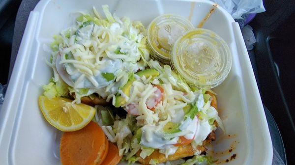 Sopes with pastor. ! I always add green sauce and cilantro too. I am really missing this taco truck. Please come back soon!