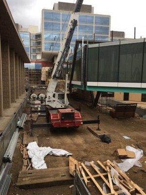 View of construction right outside nuclear Med department