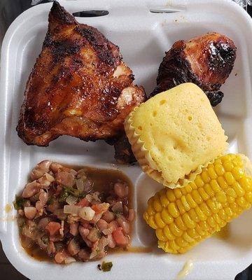 BBQ chicken plate